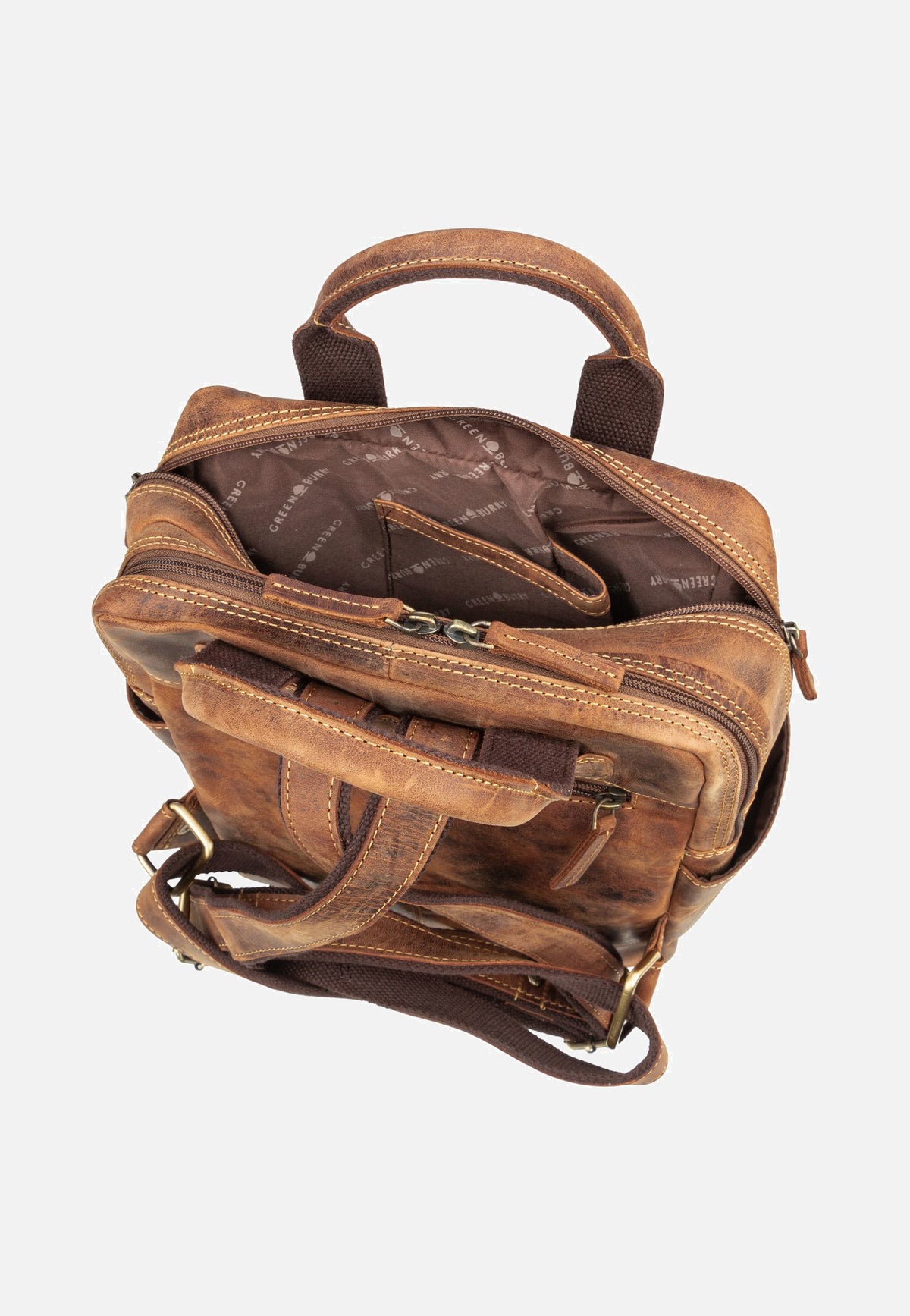 Greenburry Vintage 1567A Sattelbraun Rucksack