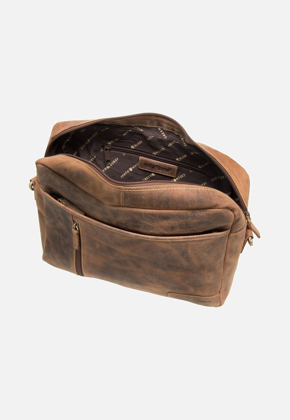 Greenburry Vintage 1653 Reporter Bag Sattelbraun Umhängetasche