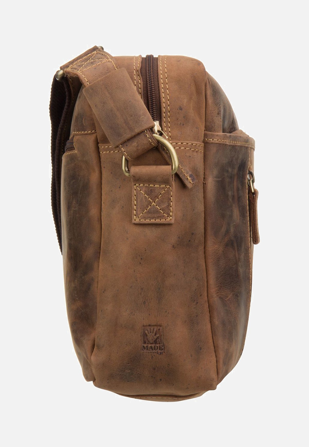 Greenburry Vintage 1653 Reporter Bag Sattelbraun Umhängetasche