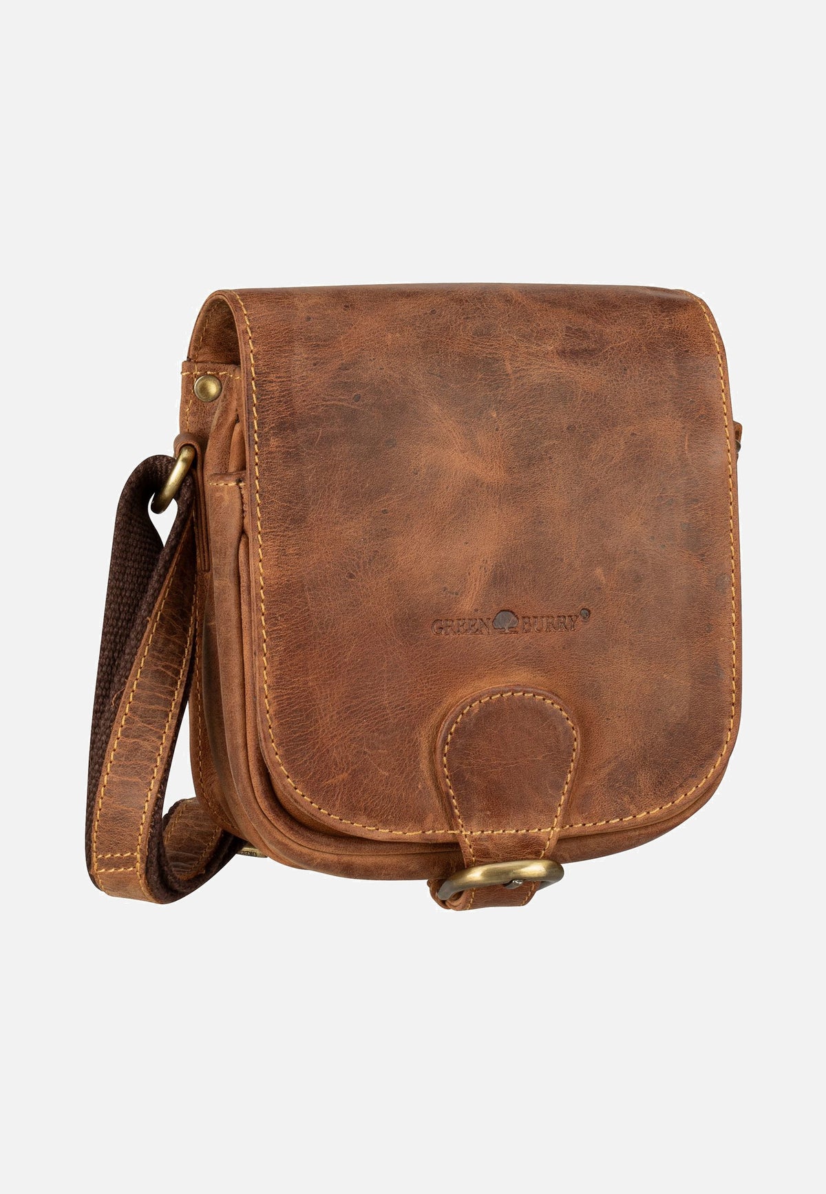 Greenburry Vintage 1738 Sattelbraun Umhängetasche