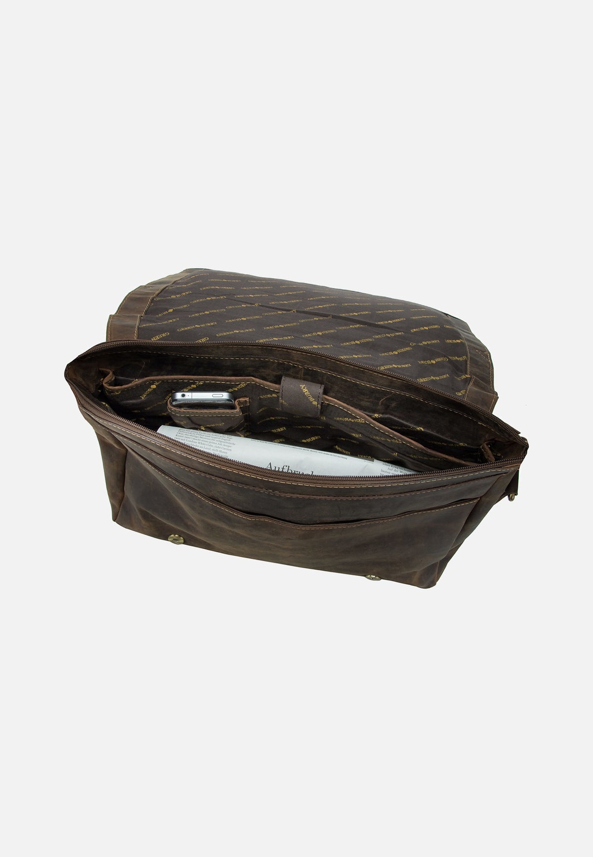 Greenburry Vintage XXL Tasche Sattelbraun Messenger Bag