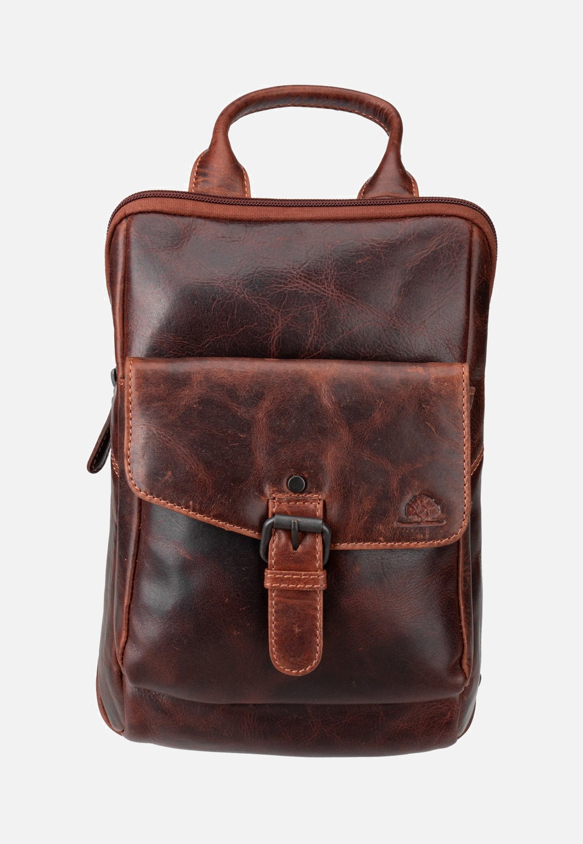 Greenburry Rugged Body-Crossover Bag I Teak Brown Crossbody Bag