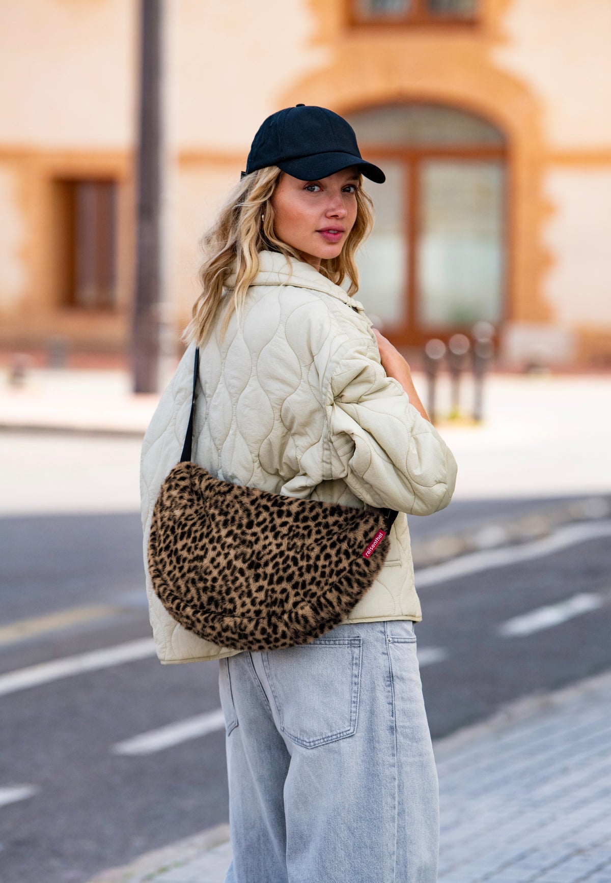 reisenthel Moonbag S Leo Fake Fur Sling Bag