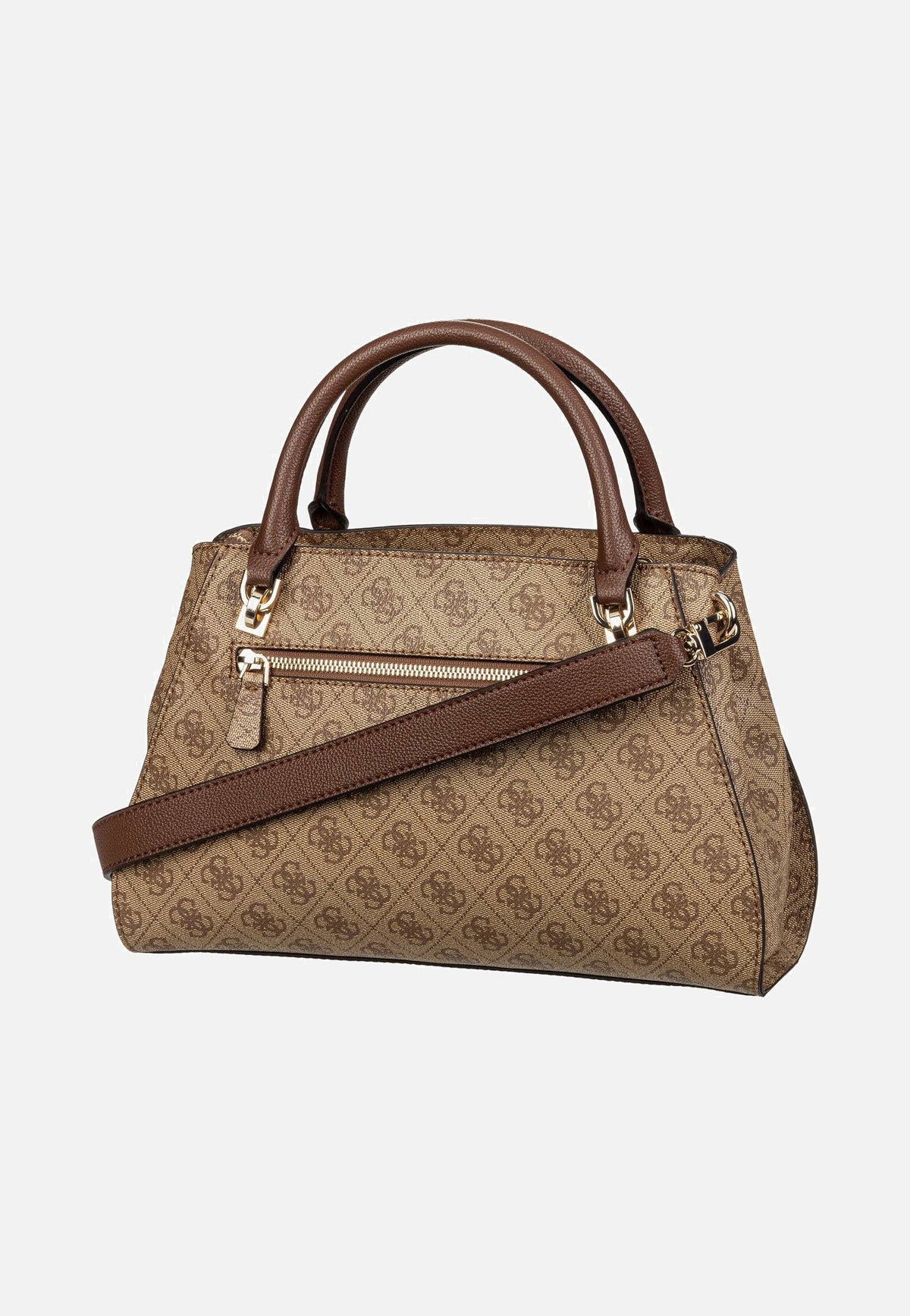 Guess Noelle II Luxury SAT 72070 Logo Latte/Brown Henkeltasche