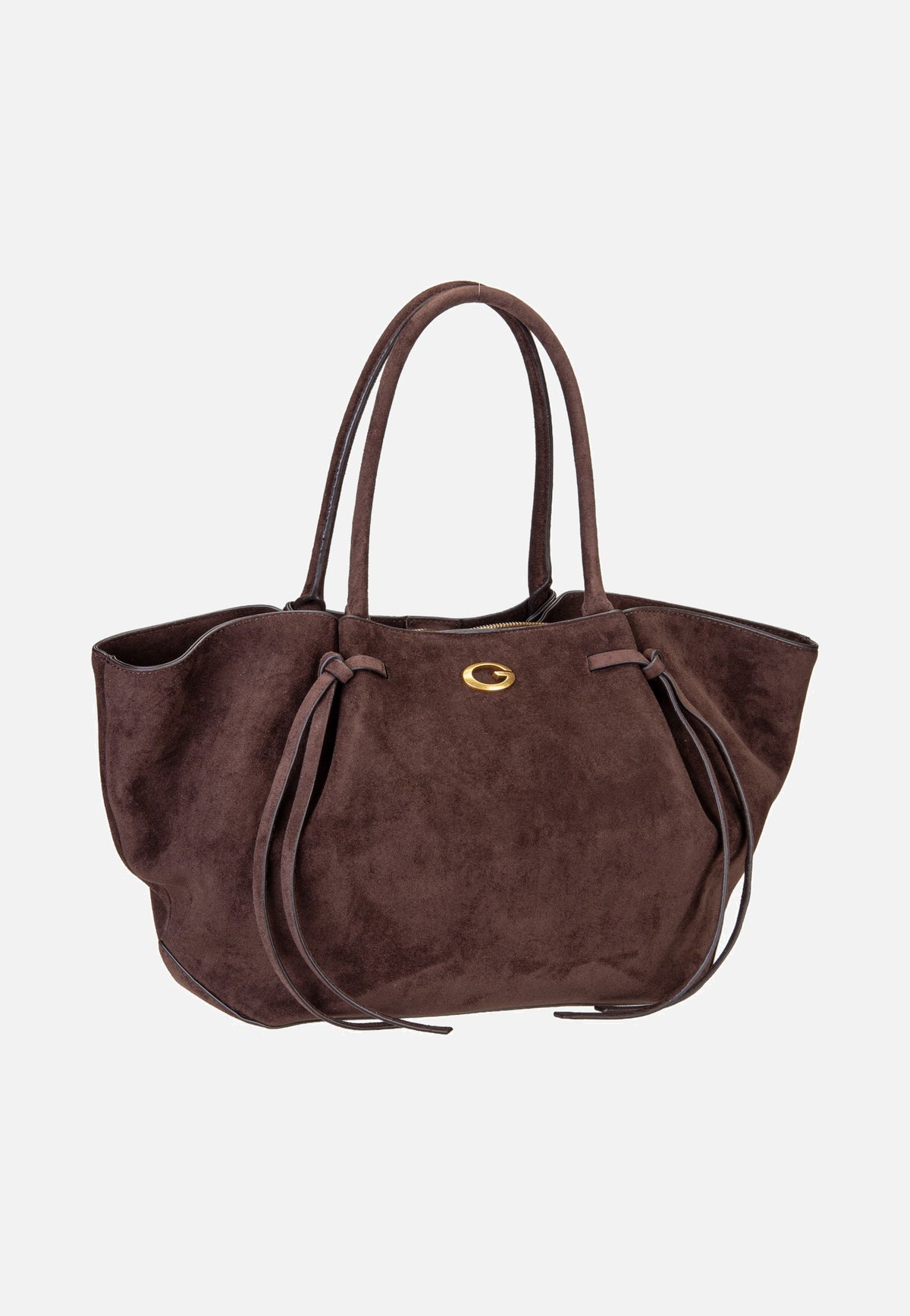 Guess Allegra Girlfriend Suede 37230 Espresso Tote Bag