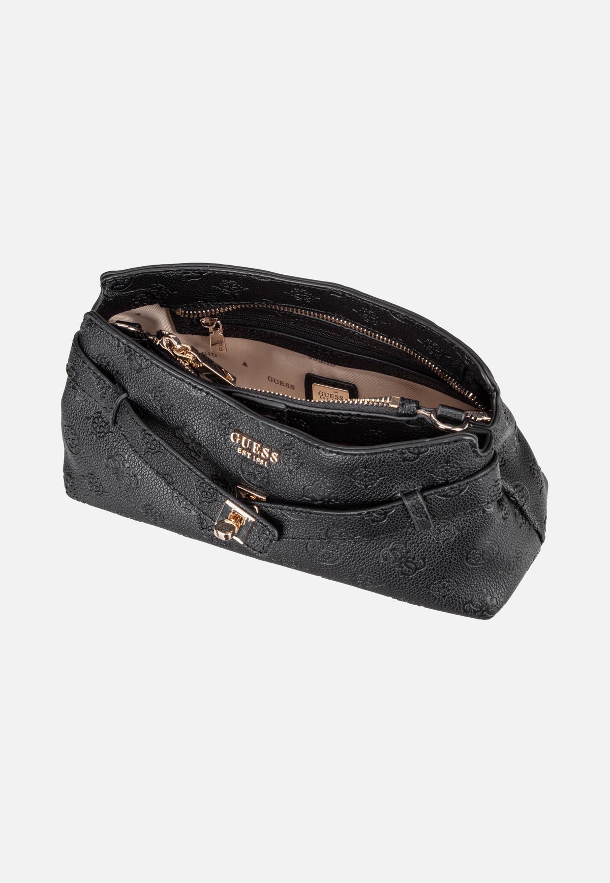 Guess Ella Logo Girlfriend 46730 Black Logo Crossbody Bag