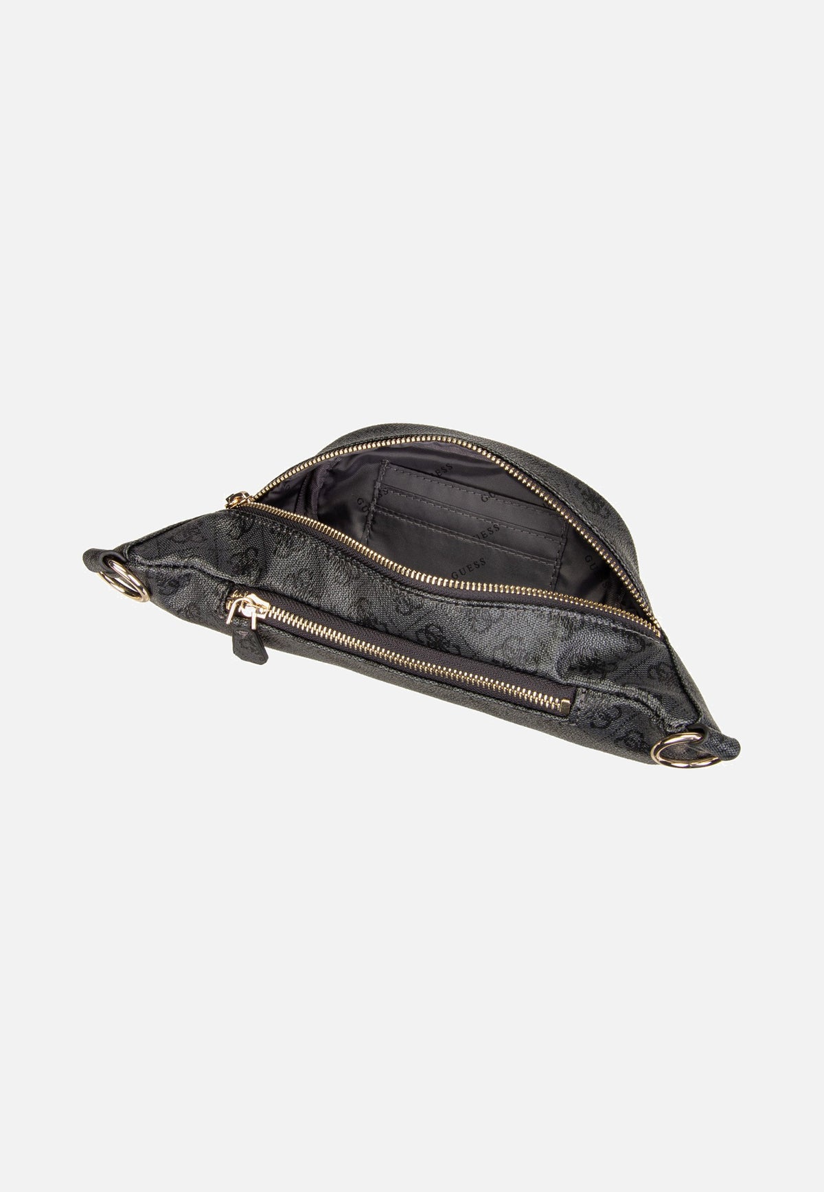 Guess Latona Belt Bag Coal Logo Sling Bag