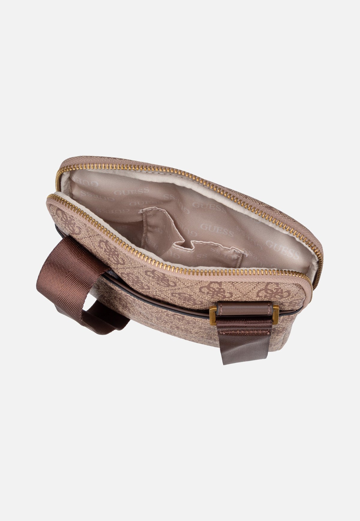 Guess Milano Crossbody Flat Beige/Brown Crossbody Bag