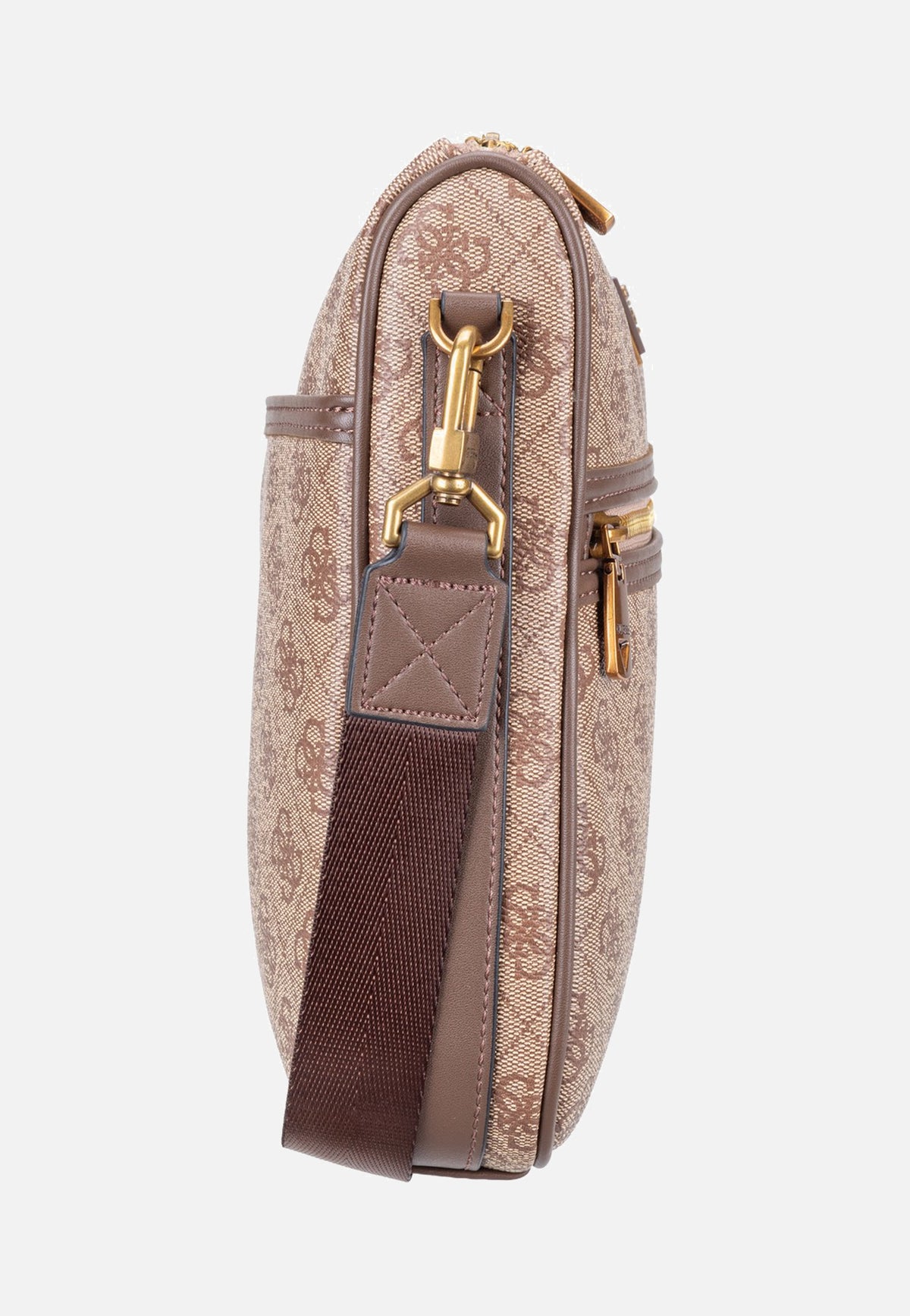 Guess Milano Vertical Crossbody 2 Beige/Brown Crossbody Bag