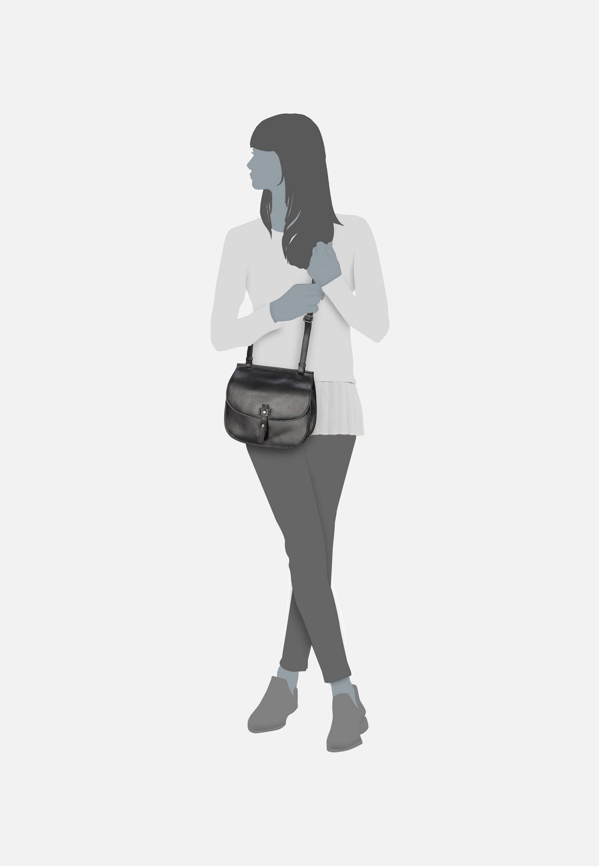 Harold's Aberdeen S Schwarz Saddle Bag
