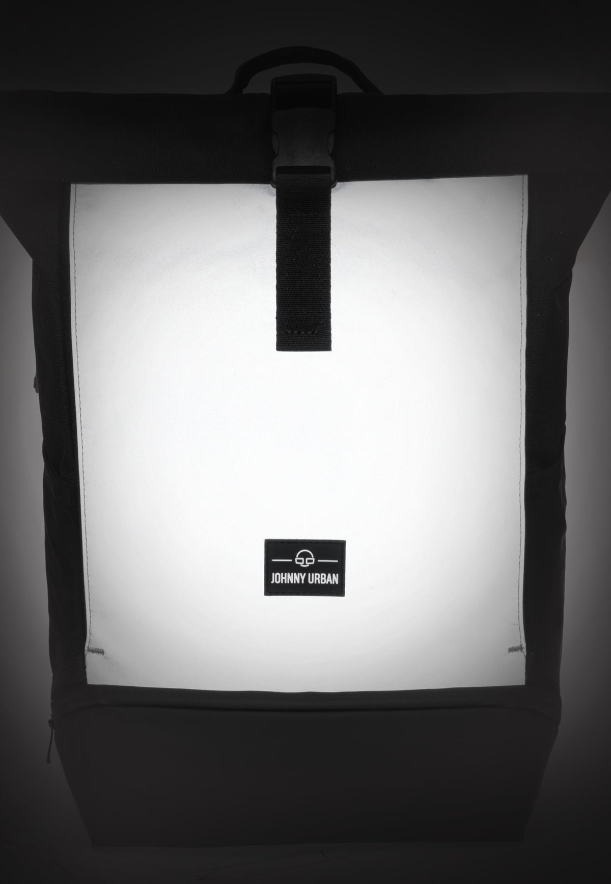 Johnny Urban Allen Medium Black Reflective Rolltop Rucksack
