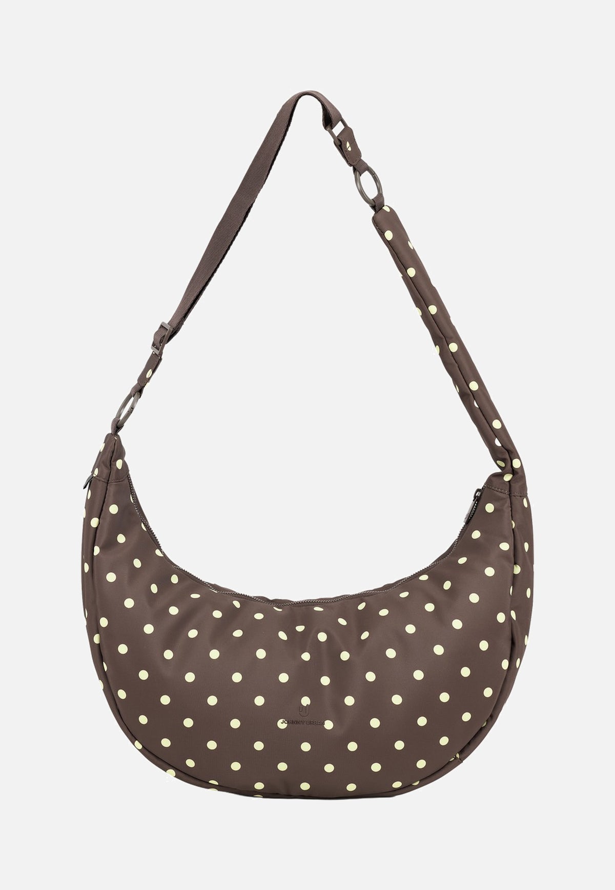Johnny Urban Lou Large Brown Polka Dots Crossbody Bag