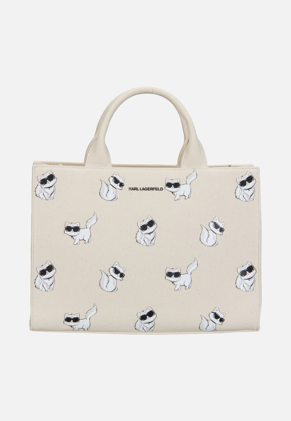 Karl Lagerfeld Ikon Choupette MD Square Tote Natural Tote Bag