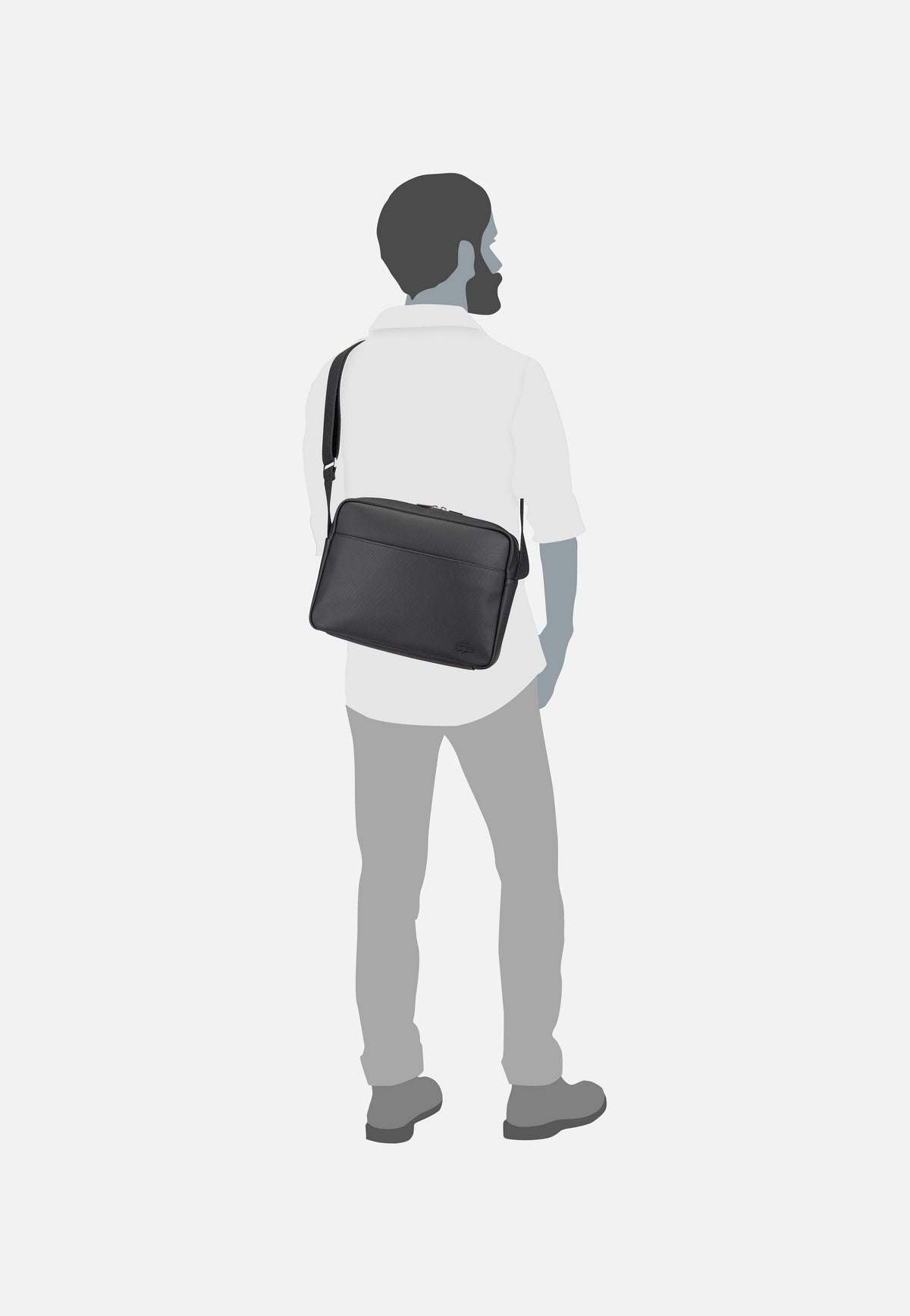 Lacoste Men`s Classic NH4859HC Noir Crossbody Bag