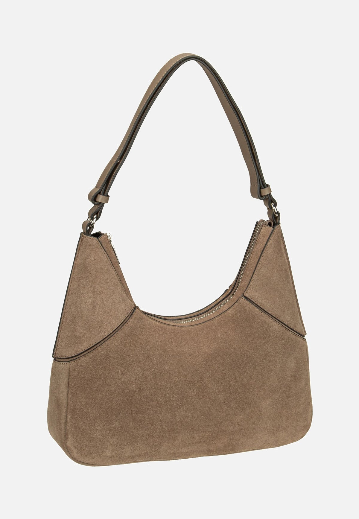 Liebeskind Berlin Lilly S Suede Neutral Gray Hobo Bag