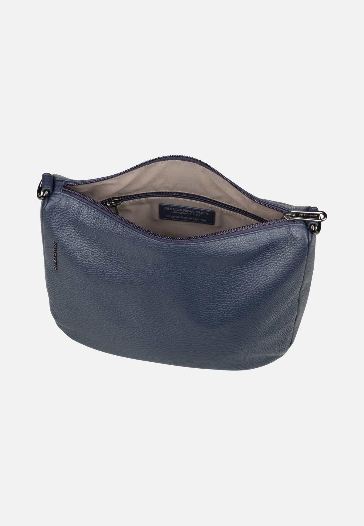Mandarina Duck Mellow Leather Hobo FZT79 Dress Blue Beuteltasche