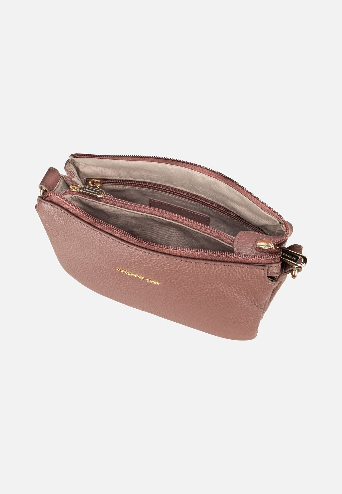 Mandarina Duck Mellow Leather Pochette FZT82 Balsamic Crossbody Bag