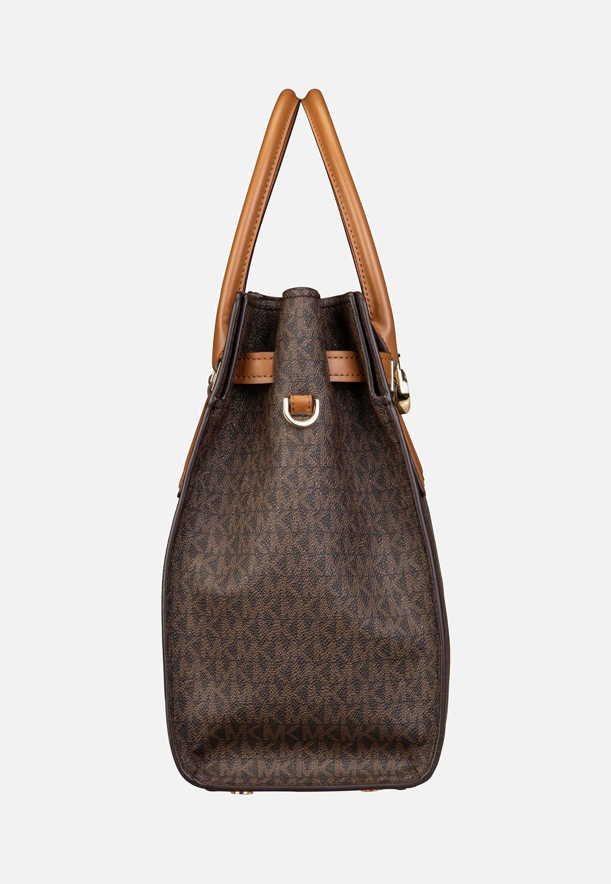 Michael Kors Hamilton LG Satchel MK SIG Brown/Acorn Satchel