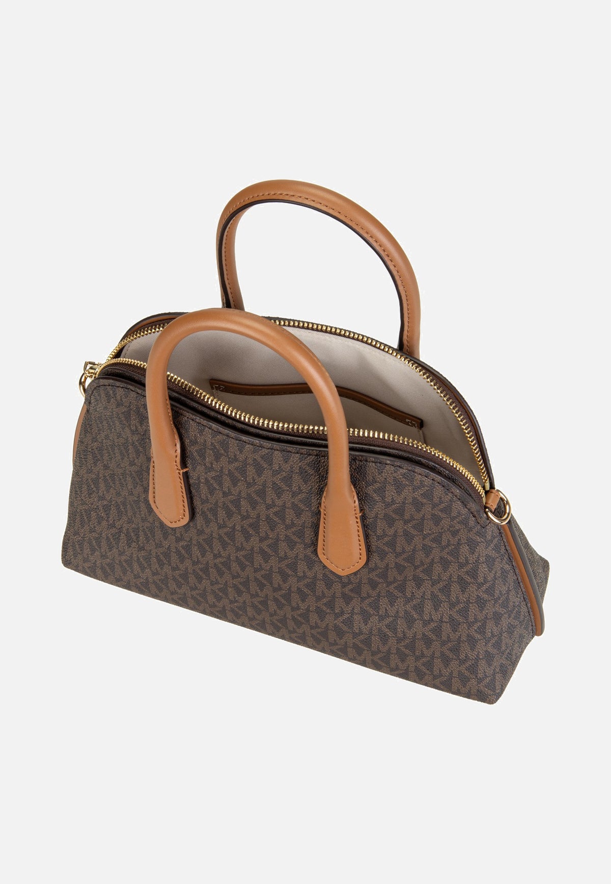 Michael Kors Freddie Medium Dome Chn Stchl Brown/Acorn Henkeltasche