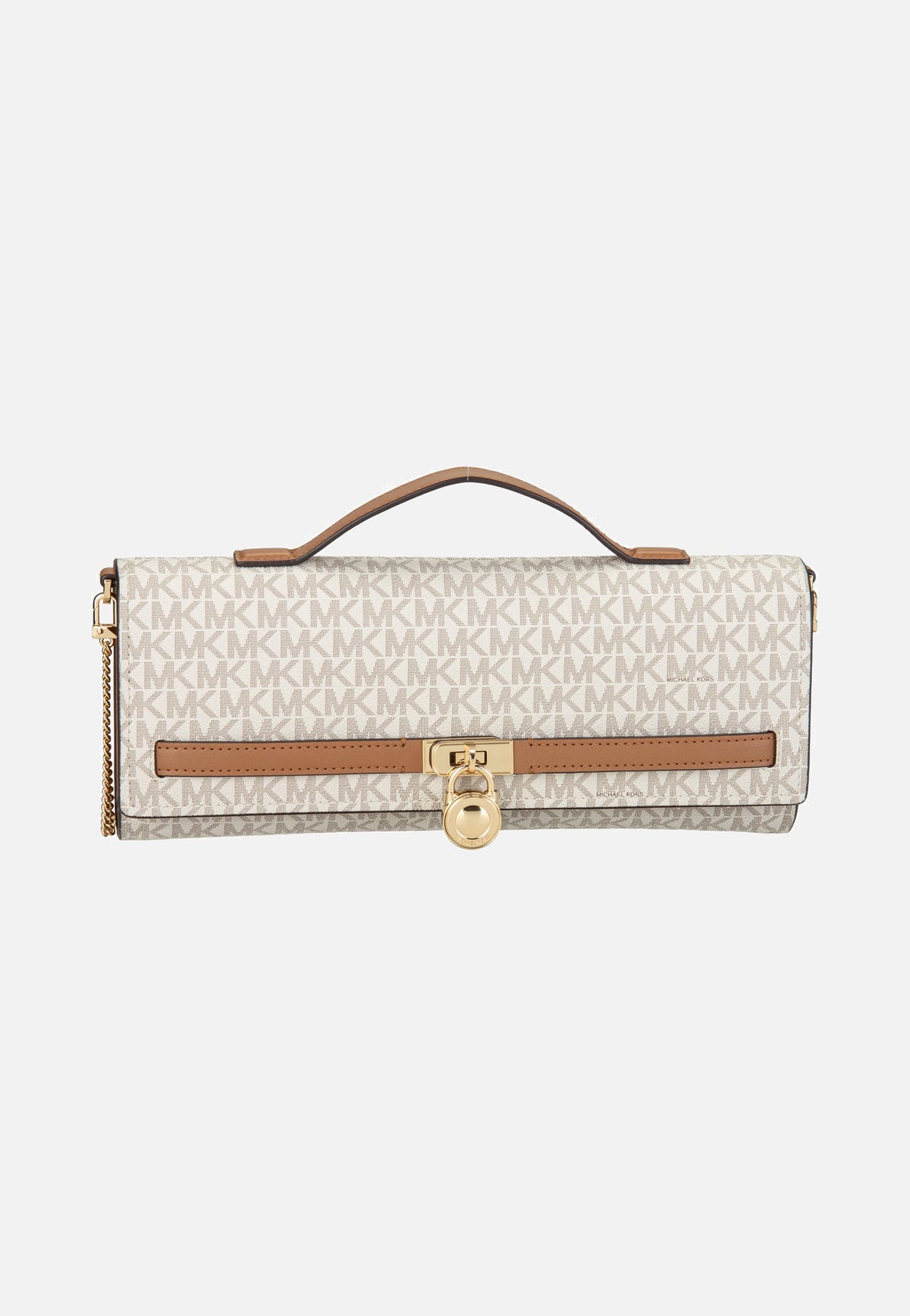 Michael Kors Hamilton Moderne Medium Ew Th Clutch Vanilla/Acorn Clutch