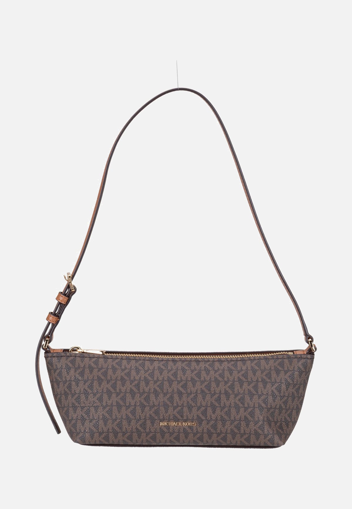 Michael Kors Laila SM Ew Pouchette Brown/Acorn Clutch