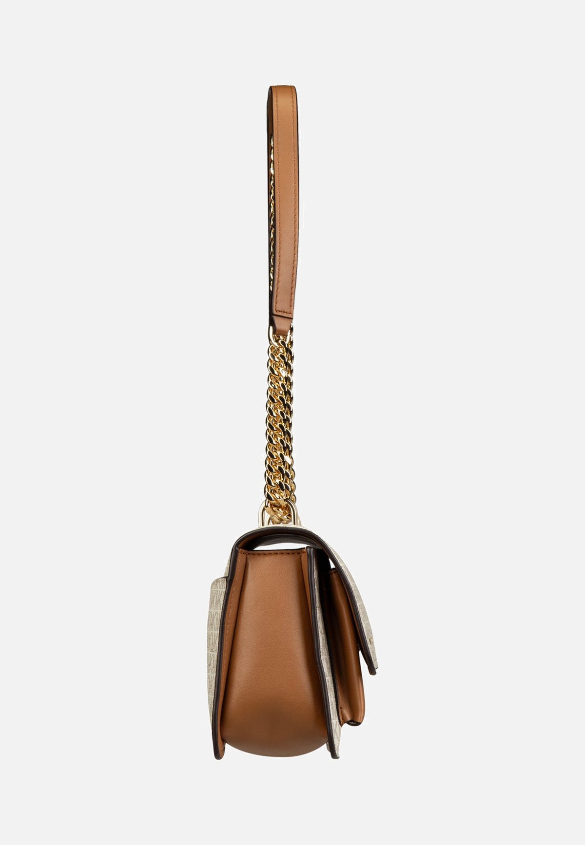 Michael Kors Claire LG Shoulder MK Sig Vanilla/Acorn Schultertasche