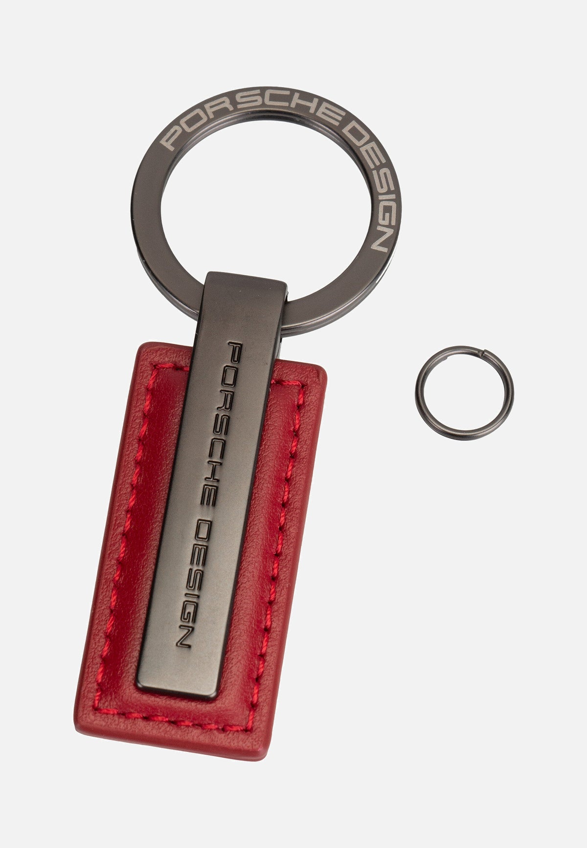 Porsche Design Keyring Metal Bar 28801 Carmine Red Keychain