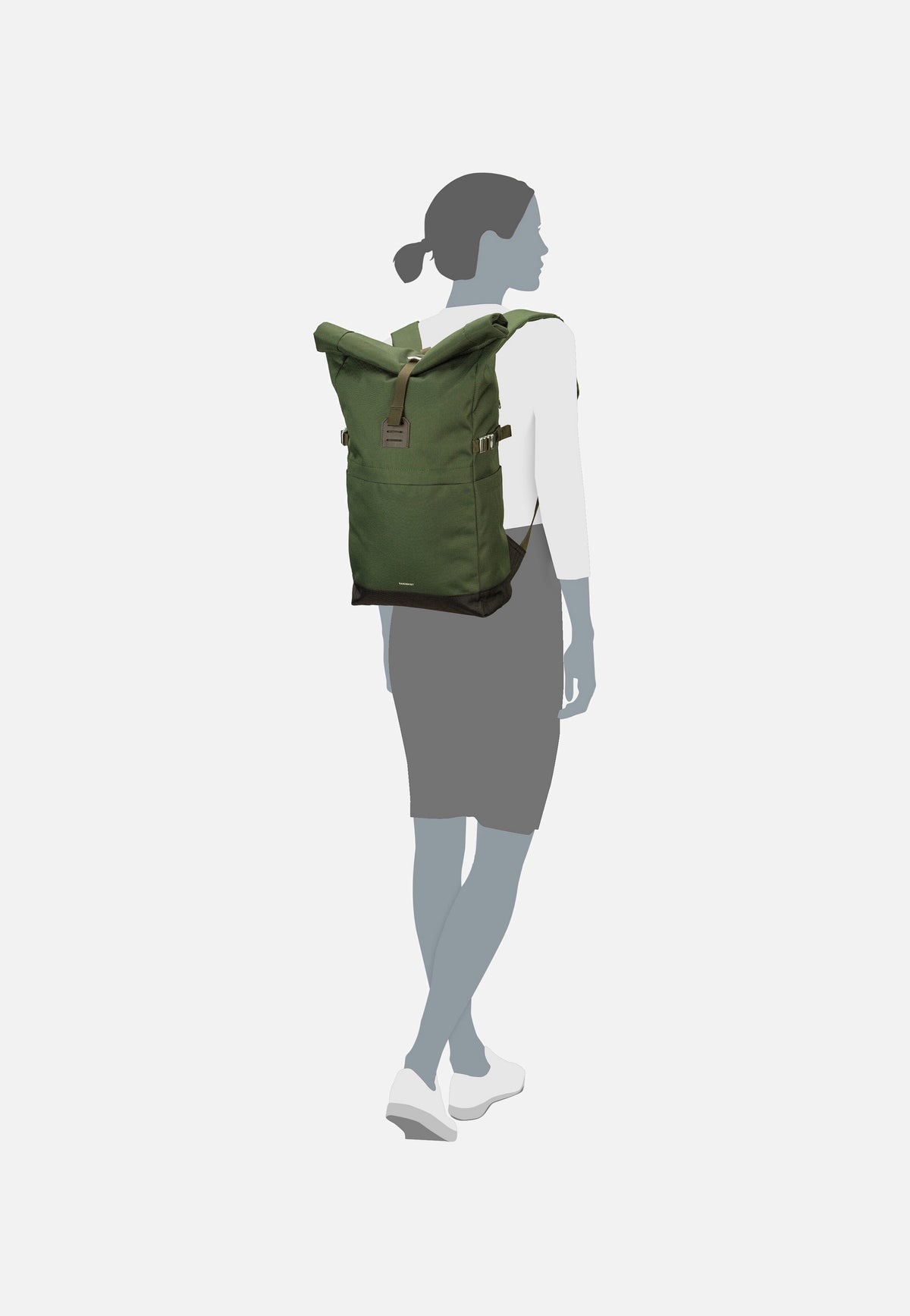 Sandqvist Icon Rolltop BP M Dawn Green Rolltop Rucksack
