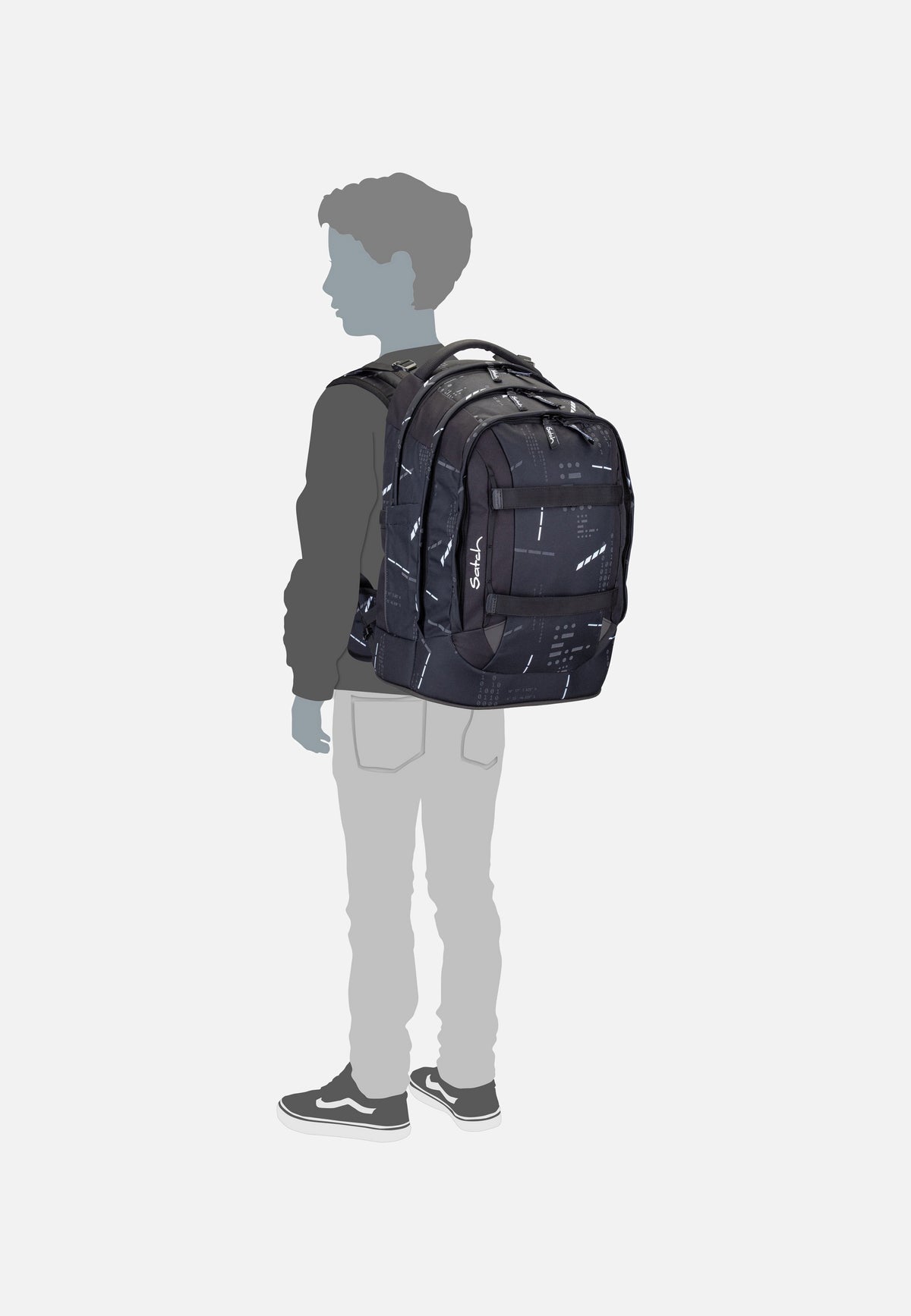 satch satch Pack Reflective Ninja Matrix Schulranzen
