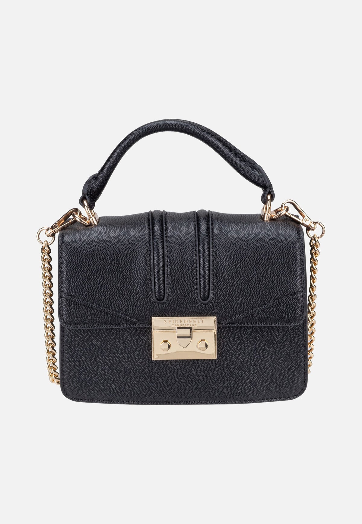Seidenfelt Roros Top Handle Black/Gold Abendtasche