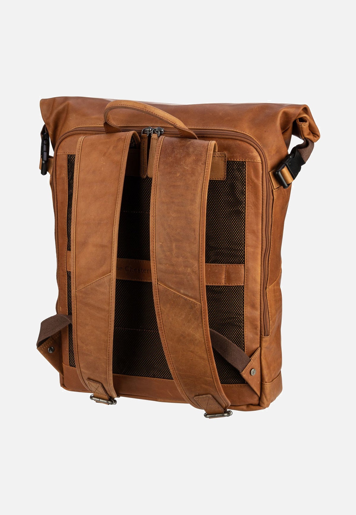 The Chesterfield Brand Liverpool 0309 Cognac Rolltop Rucksack