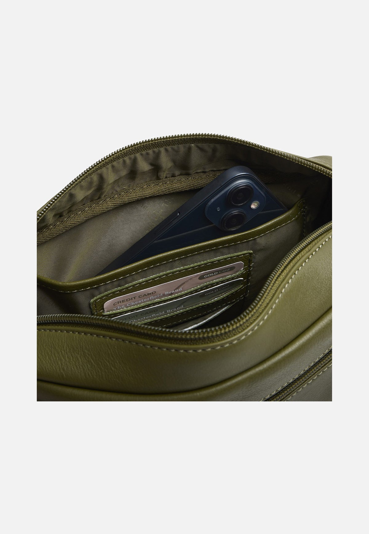 The Chesterfield Brand Liora 1420 Olive Green Schultertasche