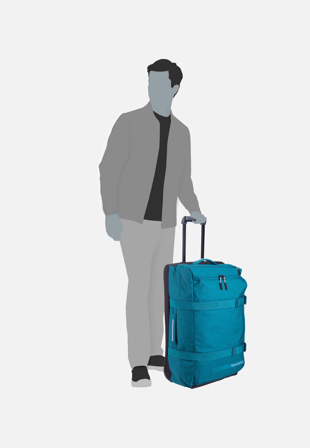 travelite Kick Off L Petrol Reisetasche mit Rollen